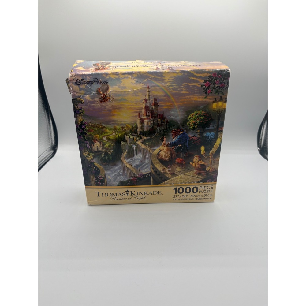 Disney Parks Thomas Kinkade Beauty & the Beast Falling in Love 1000 Piece Puzzle